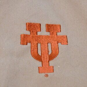 Vintage University of Texas Khaki vest made by Ol' Paint size Lg
